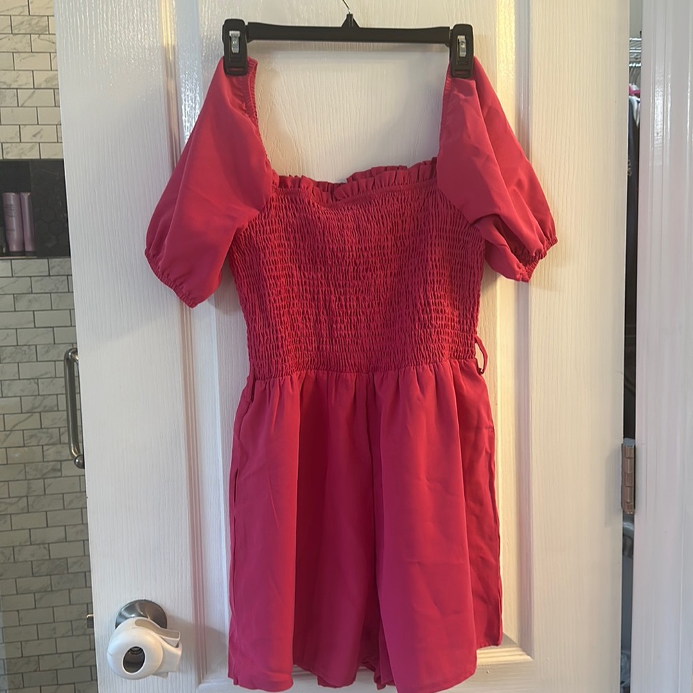 Never worn medium, purchased on Amazon romper dress